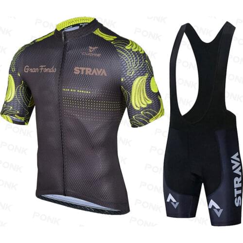 Cycling Jersey 2021Pro Team STRAVA Summer Cycling Jersey Set Breathable Racing Sport Mtb Bicycle Jerseys Mens Cycling Clothing