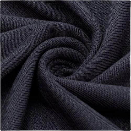 Width 70" Fashion Simple Solid Color Rib Elastic Knitted Fabric By The Yard For T-shirt Casual Wear Sports Pants Material