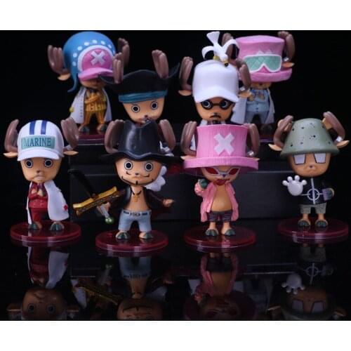 Anime One Piece Chopper COS Navy Headquarters Senior General Kuzan Sakazuki PVC Action Figure Collection Model Toy Doll 4pcs/set