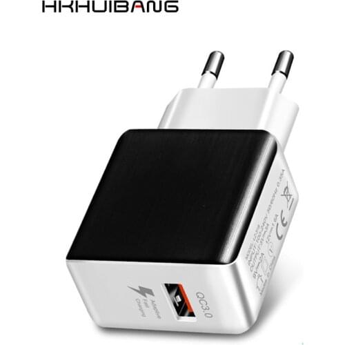 HKHUIBANG usb charger QC3.0 quick charger for iPhone/ Samsung / Huawei / Xiaomi /mobile phone charger wall adapter fast charger