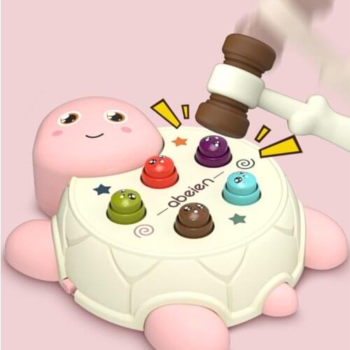 Whack-A-Mole Toy Electric Board Game Music Toy Catching Toy Busy Board with Turtle Plate LED Baby Kids Party Favor Gift