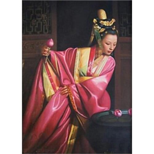 Nude Art Oil painting "Chinese girl"on canvas 24"x36" Guaranteed