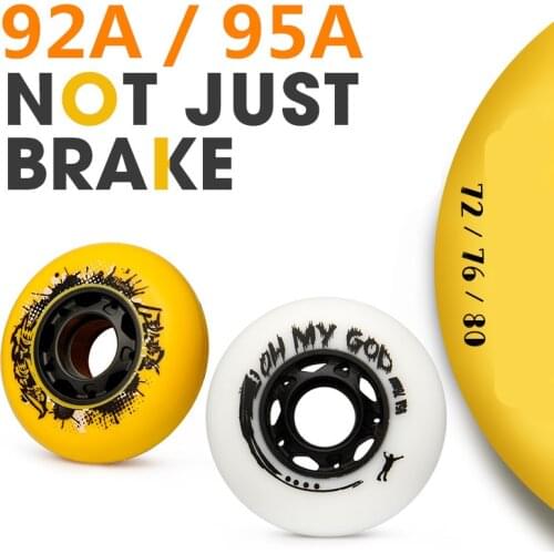 Super Hardest Slide Skating Wheel Papaya White 95A yellow 92A 72mm 76mm 80mm Roller Skates Tyre for Inline Skate Patines 8 pcs
