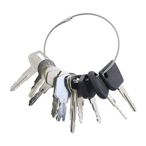 11 Keys Forklift Key Set for Yale For Cat Clark For Komatsu For Toyota For Doosan Nissan Hyster For JCB 12343 1A X7 787