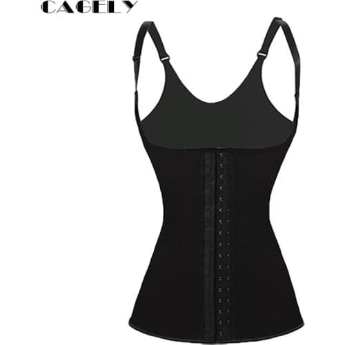 Thin Straps Latex Core Corset Workout BodyShaper Hook&Eyes Basque Vest with Bra-straps Plus Size XS-6XL Sporting Shapewear
