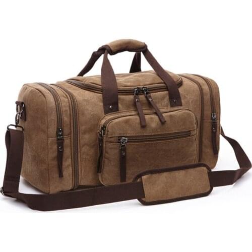 Multifunctional Travel Duffle Bags Large Capacity Short-Distance Business Handbag Expansion Canvas Casual Shoulder Storage Packs