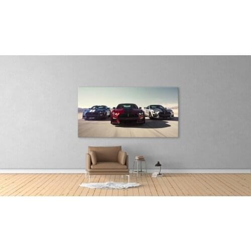 Wall Art Picture Sports Car Canvas HD Print 1 Panel Luxury Ford Mustang Shelby Gt500 Home Decor Poster Painting Living Room
