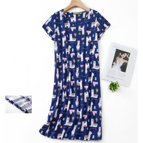 Women Plus Size Short Sleeve Cotton Nightgown Sleepwear Sleep Shirt Casual Ladie Nightgowns Sleepshirts Loungewear Home Clothing