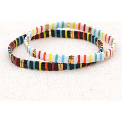 Tila Rice Bead Woven Bracelet Fashion Wild Hit Color Bohemian Handmade Jewelry Beads Bracelets Bracelets for Women Jewelry