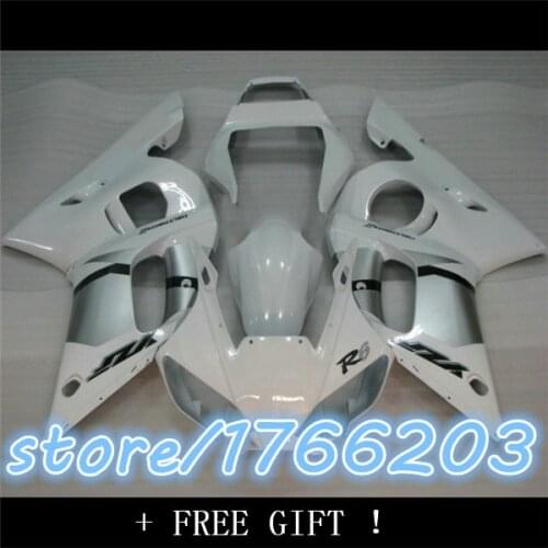 Hot Sales,All White For YZF R6 1998-2002 yzf600 YZF-R6 YZFR6 98-02 aftermarket ABS fairing kit