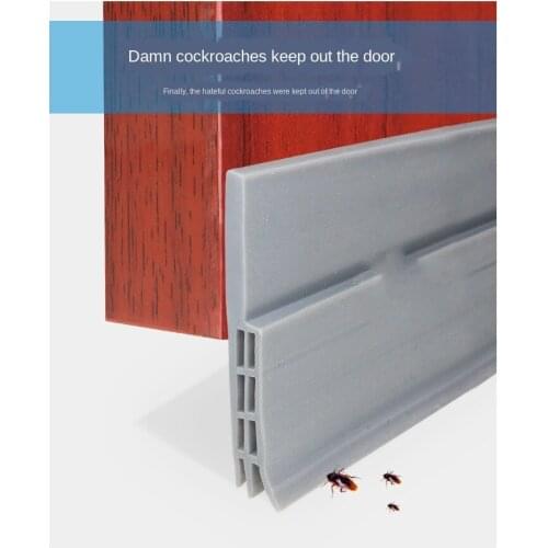 Self-adhesive silicone door bottom sealing strip bedroom door seam soundproof and windproof strip dustproof strip