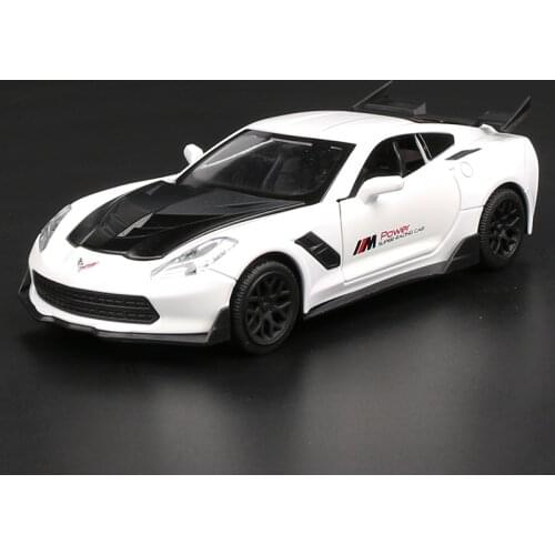 Kerweit Sports Car Model Zr1 Supercar Alloy Model Children Acousto-Optical Return Simulation Boy Toy Car Boys Like To Collect