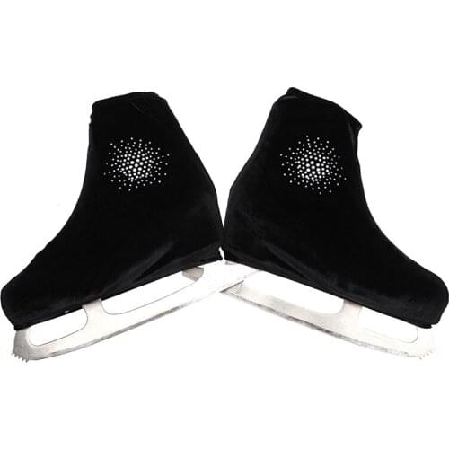 Nasinaya Figure Skating Shoes Cover Velvet for Kids Adult Protective Roller Skate Ice Skating Accessories shiny Rhinestones 3