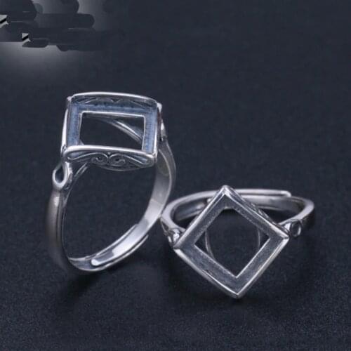 925 STERLING SILVER women Semi Mount Bases Blanks base blank Pad VINTAGE ring rings Setting set jewelry diy A4942