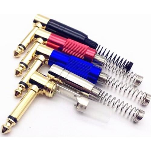 10pcs/lot Right Angle Mono 6.35mm Audio Plug Microphone Connector