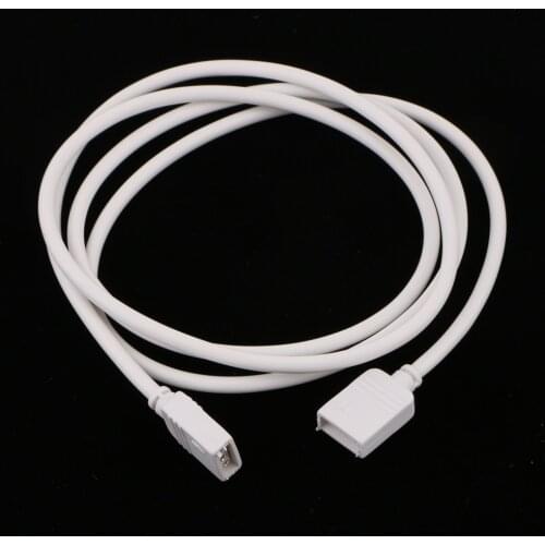 4-pin Extension Cable Extended Wire Line Connector Adapter for 5050/3528 RGB LED Strip Lights, 1/2/3/5m