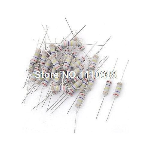 40 Pcs Axial Leads 270K Ohm 2W Resistance Fixed Carbon Film Resistors