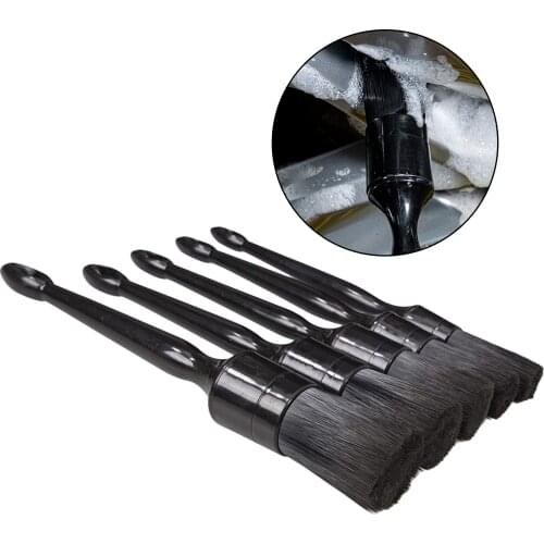 5Pcs Car Detailing Brush Set For Cleaning Wheels Engine Air Vents