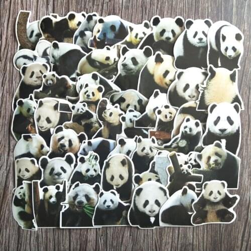 50Pcs Cute Panda Stickers For Suitcase Skateboard waterproof Laptop Luggage Fridge Phone Car Styling DIY Decal Sticker