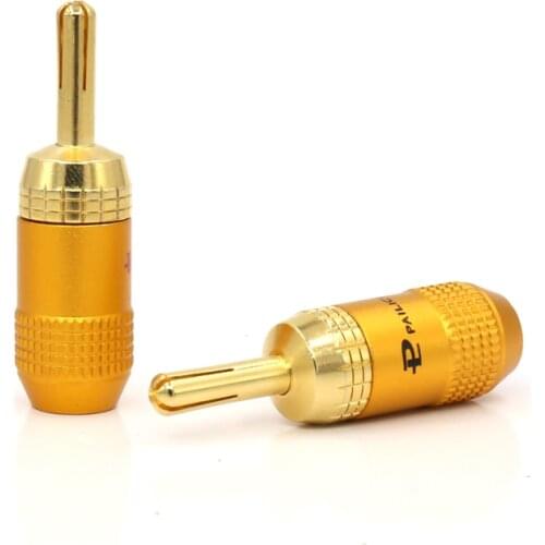 8PCS Gold Plated Speaker Cable banana connector audio banana plug