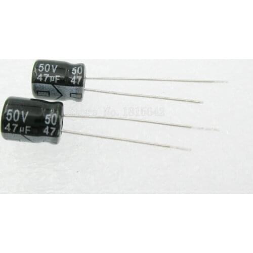20PCS/LOT Aluminum electrolytic capacitor 47uF 50V 6.3*7 Electrolytic Capacitor 50v 47uf