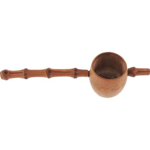Bamboo Tea Strainer Infuser Tea Filter Punching Hole Spoon Loose Tea Leaf
