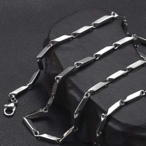 Stainless Steel Finished Chains Necklace 3mm Rhombus Chain with Lobster Clasp Steel Mans Jewelry Necklaces Women Accessories