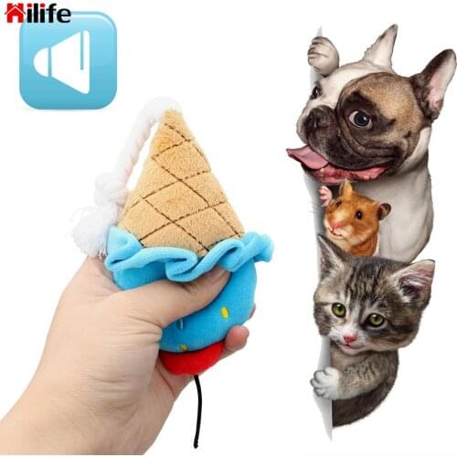 Ice Cream Sounding Toy Pet Toy Pet Product Dog Toys Plush Cat Dog Chew Ice Cream Rope Toys
