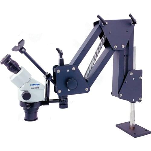 Jewelry Making Tools 7X-45X Gem Microscope with Acrobatics Stand LED Ring Light Free