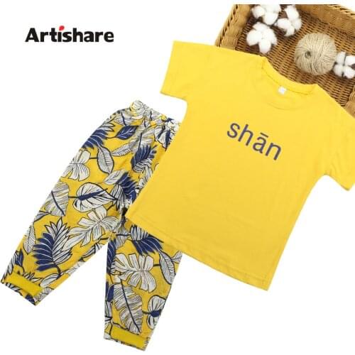 Girls Clothes Set Short Sleeve Shirt + Floral Pants Girl Summer Suits 2019 Teenage Kids Clothes Sets For Girls 6 8 10 12 14 Year