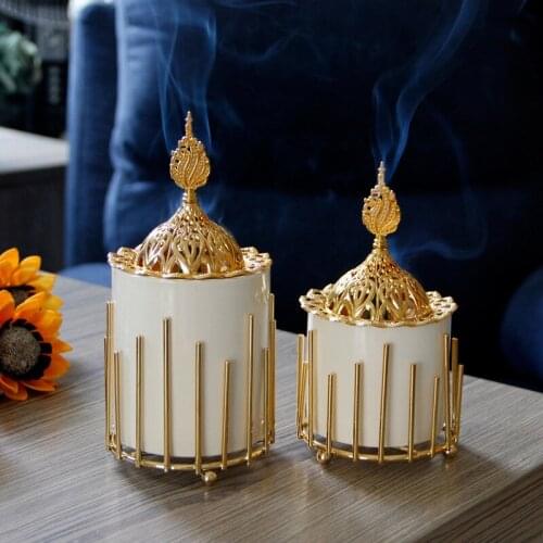 Middle East European Creative Lace Incense Burner Metal Craft Ornaments Incense Burner Spiritual Decor Incense