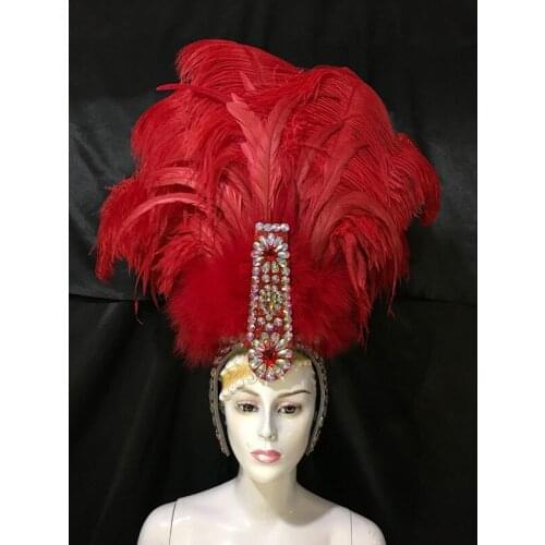 Latin dance Samba accessories Fashion exquisite headdress feathers Delicate dance shows accessories Samba clothing