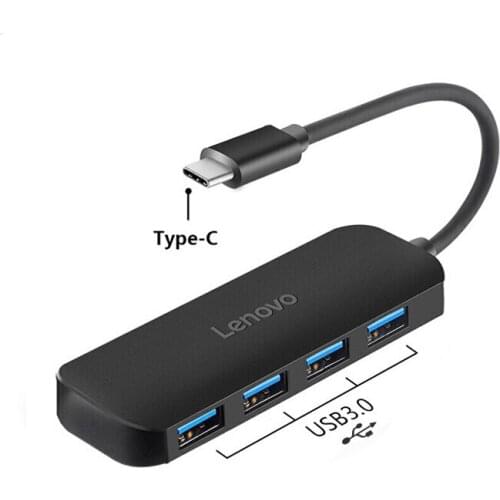 Lenovo USB C TYPE C HUB to USB 3.0 Adapter 4 Port Splitter For Laptop Notebook Macbook Computer Peripherals Accessorie Expander