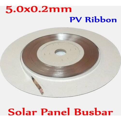 PV Ribbon 0.2x5.0mm DIY Mono Poly Sunpower solar cell panel soldering Busbar Wire