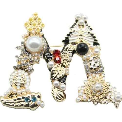 Hot sale fashion popcorn letters ADGM badge brooch jewelry high-end suit coat corsage brooch accessories