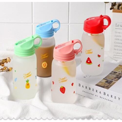 Fashion 500ml High borosilicate water bottle Leak proof Sports Kettle portable cup 4 Colors can pick