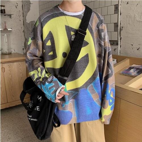 Casual Vintage Coat Men Japanese Streetwear Winter Knitted Sweater 2021 Pullover Mens Korean Harajuku Sweater Autumn