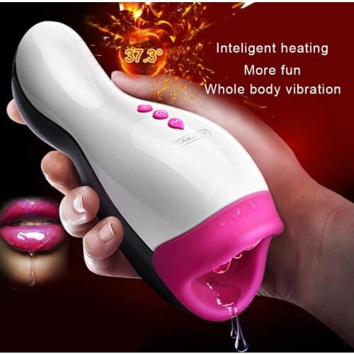 Heating Vagina Anal Masturbation Cup Vagina Real Pussy Penis Pump Blowjob Vibrator Male Mastrubator for Man Sex Toy Erotic Toys