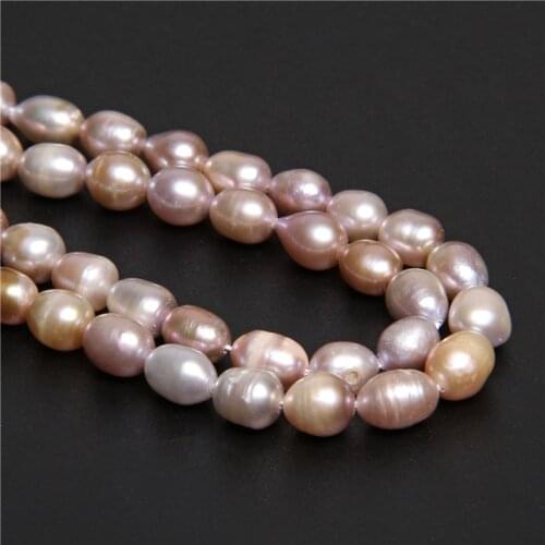 Natural Fresh Water Pearl 7-8mm Oval Seed Loose Beads DIY Women Elegant Necklace Bracelet Jewelry gift potato rice baroque pearl