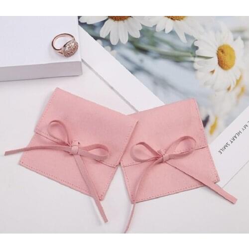 10pcs Jewelry Package for Wedding Ring Earrings Necklace Christmas Presents Gift Bag Customized Logo Microfiber Envelope Bag