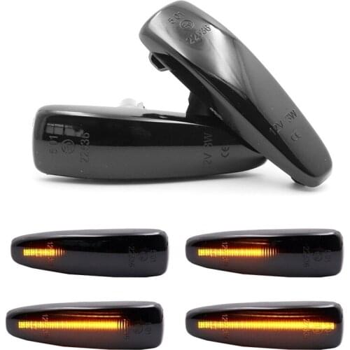 Pair LED Side Fender Dynamic Turn Signal Light Marker Lamp For Mitsubishi Lancer Evolution Evo X Outlander Sport RVR ASX Mirage