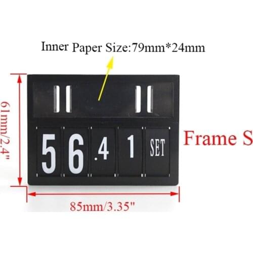 POP Promotion Price Sign Display Posted Label Card Plastic Holder Frame Hang Hooks Replaceable in Supermarket With Snap 10sets