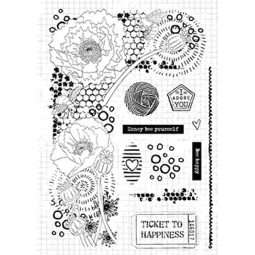 Retro Flowers Transparent Clear Silicone Stamp/Seal for DIY scrapbooking/photo album Decorative B0329
