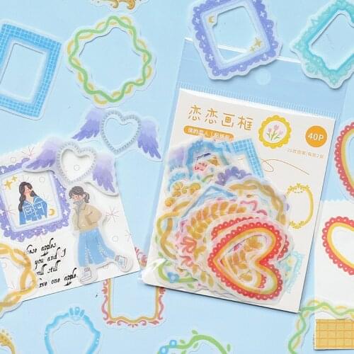 40Pc/pack Korean Cute Love life Style Stickers sets Scrapbooking Diy Bullet Journal Stationery Sticker Pack Deco Art