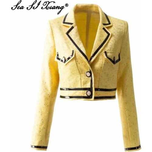 Женские короткие куртки Seasixiang China At AliExpress