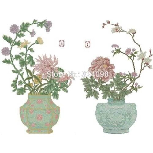 Ancient song vase patterns Counted Cross Stitch 11CT 14CT 18CT DIY Chinese Cross Stitch Kits Embroidery Needlework Sets