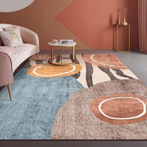 Nordic modern minimalist luxury geometric abstract carpet living room floor mat bedroom bedside carpet