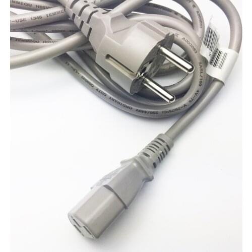 Ultra long 2.5m European EU AC power cable cord lead IEC C13 Female for Computers,Scanner,printers Etc. 1.0mm2
