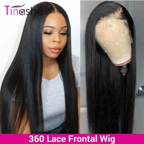 Tinshe Hair Full Lace Human Hair Wigs 150 200 Density Glueless Full Lace Wig Pre Plucked Brazilian Straight Human Hair Wigs