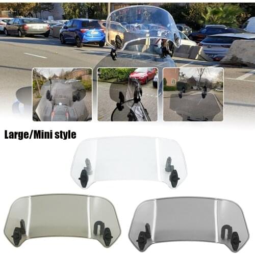 For BMW R1200GS Adventure Motorcycle Adjustable Windshield Air Deflector Spoiler Windscreen Extension Transparent For HONDA XADV